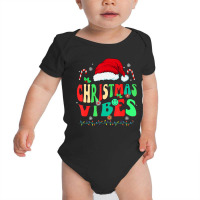 Family Christmas Vibes 2022 Groovy Squad Santa Lig Baby Bodysuit | Artistshot