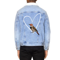 Northern Flicker Bird Birdlover Birdwatcher Animal Unisex Sherpa-lined Denim Jacket | Artistshot