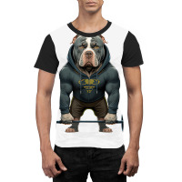 Pitbull Dog Weightlifting Funny Deadlift Men Fitne Graphic T-shirt | Artistshot