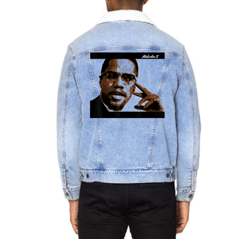 Malcolm Civil Rights America T Shirt Unisex Sherpa-Lined Denim Jacket by genousuv | Artistshot