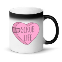 Nurse Scrub Life Valentines Day Candy Heart T Shir Magic Mug | Artistshot