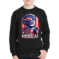 Trump Merica 4th Of July Men Boys Kids Murica T Sh Youth Sweatshirt | Artistshot