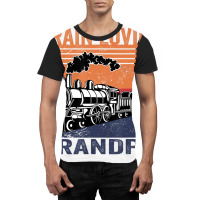 Train Lovin' Grandpa Model Railroad Train T Shirt Graphic T-shirt | Artistshot