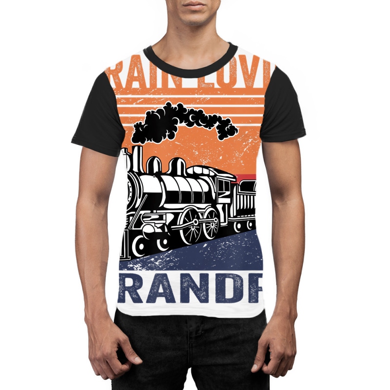 Train Lovin' Grandpa Model Railroad Train T Shirt Graphic T-shirt | Artistshot