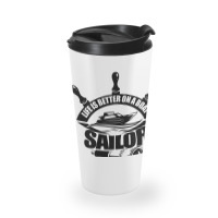 New Life Is Better On A Boat Light Shirt Travel Mug | Artistshot