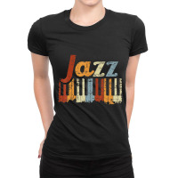 Vintage Piano Musical Instrument Jazz Music Genre Ladies Fitted T-shirt | Artistshot