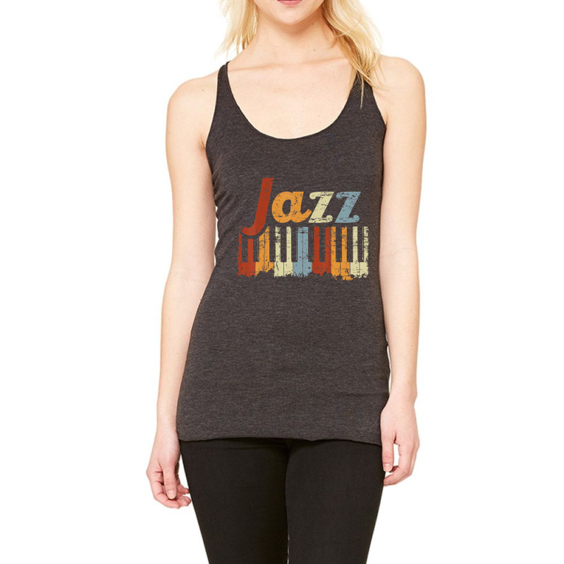 Vintage Piano Musical Instrument Jazz Music Genre Racerback Tank by fieyzacik | Artistshot