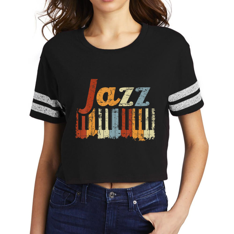 Vintage Piano Musical Instrument Jazz Music Genre Scorecard Crop Tee by fieyzacik | Artistshot