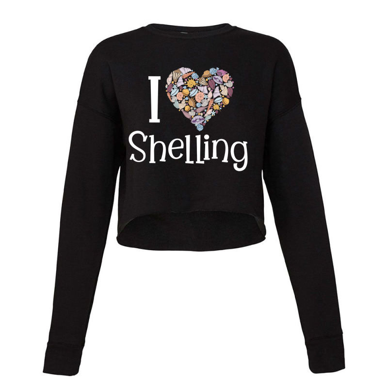 I Love Shelling   Beachcomber Beach Lover Shell Co Cropped Sweater by mheny | Artistshot