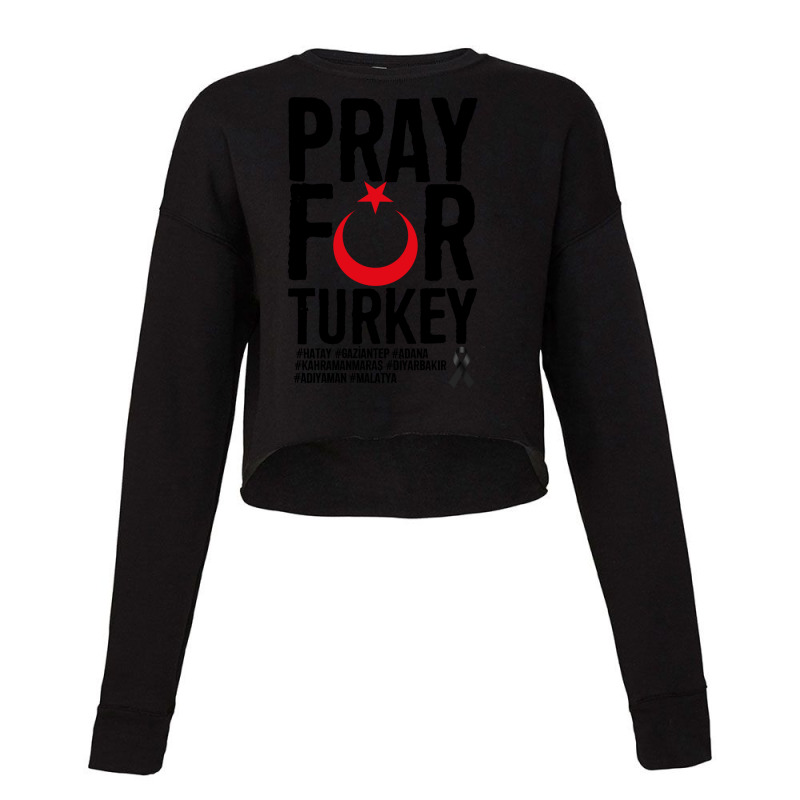 Pray For Turkey Cropped Sweater by coşkun | Artistshot