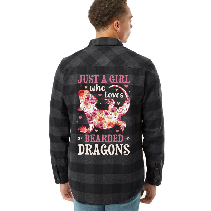 Bearded Dragon Just A Girl Who Loves Lizard Flower Flannel Shirt by kerrmanthez | Artistshot