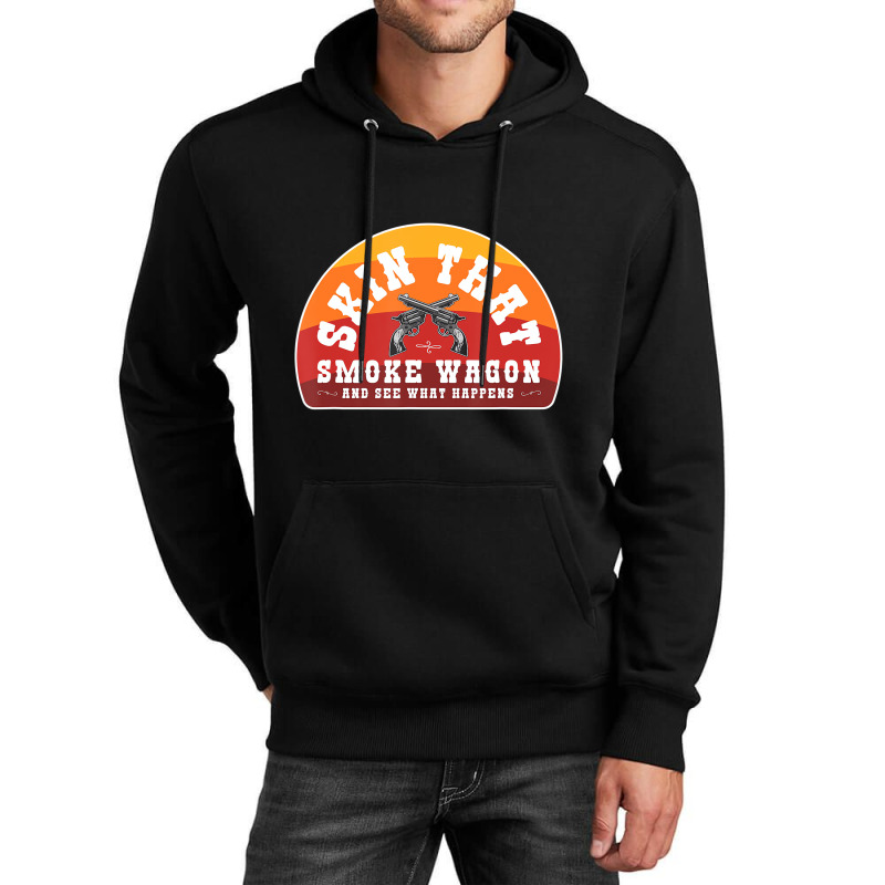 Skin That Smoke Wagon Retro Desert Sunset Western Unisex Hoodie | Artistshot