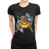 Fishing Exotic Shorthair Outdoor Fisherman Cat Fly Ladies Fitted T-shirt | Artistshot