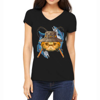 Fishing Exotic Shorthair Outdoor Fisherman Cat Fly Women's V-neck T-shirt | Artistshot