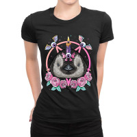 Pastel Goth Penguin Pagan Creepy Menhera Penguin Ladies Fitted T-shirt | Artistshot