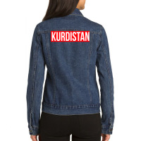 Kurdistan (3) Ladies Denim Jacket | Artistshot