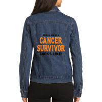 This Is What A Skin Survivor Looks Like Ladies Denim Jacket | Artistshot