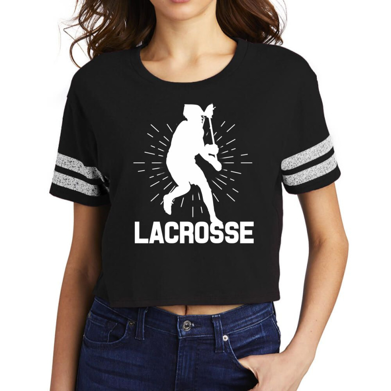 Lacrosse Players Throw Cue Ball Lax Crossstick (14 Scorecard Crop Tee by ChuArt. | Artistshot