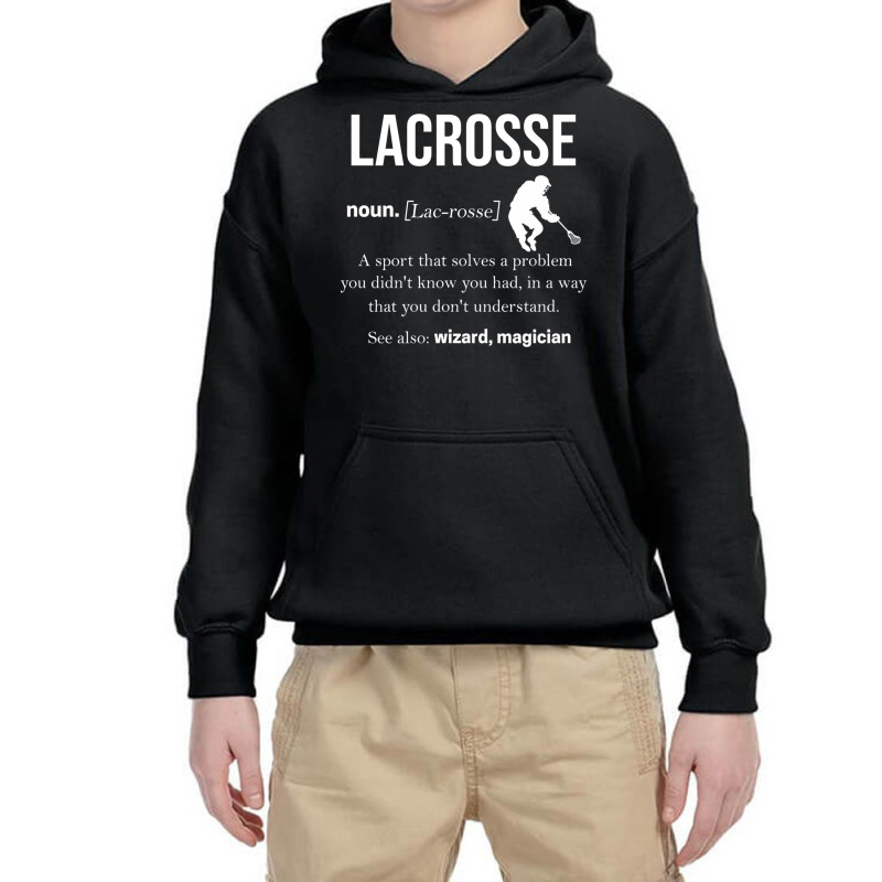 Lacrosse Players Throw Cue Ball Lax Crossstick (16 Youth Hoodie by ChuArt. | Artistshot