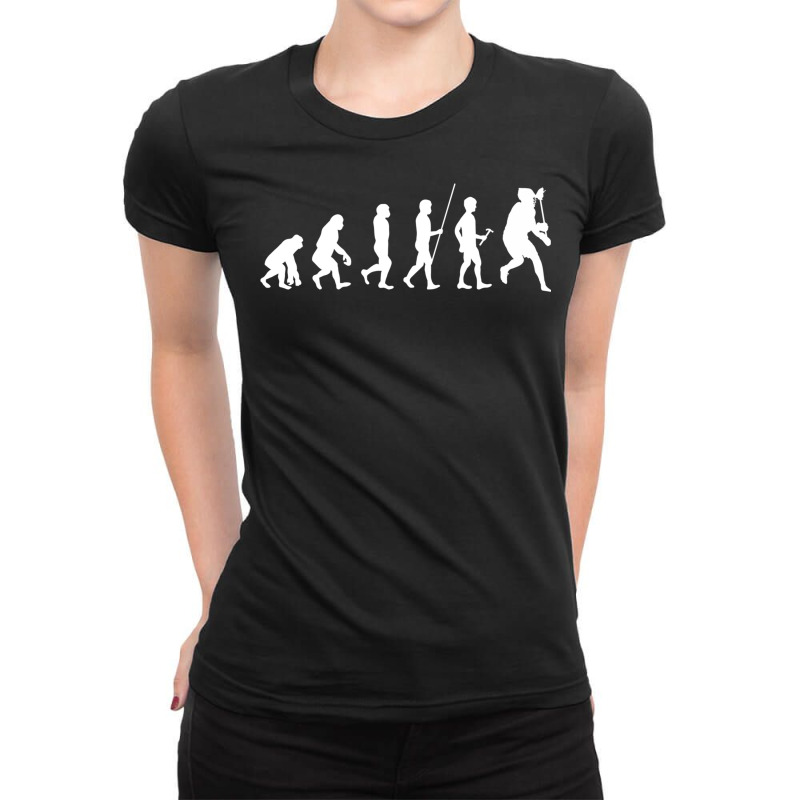 Lacrosse Players Throw Cue Ball Lax Crossstick (18 Ladies Fitted T-Shirt by ChuArt. | Artistshot