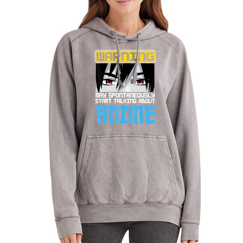 Warning May Spontaneously Start Talking About Anim Vintage Hoodie | Artistshot