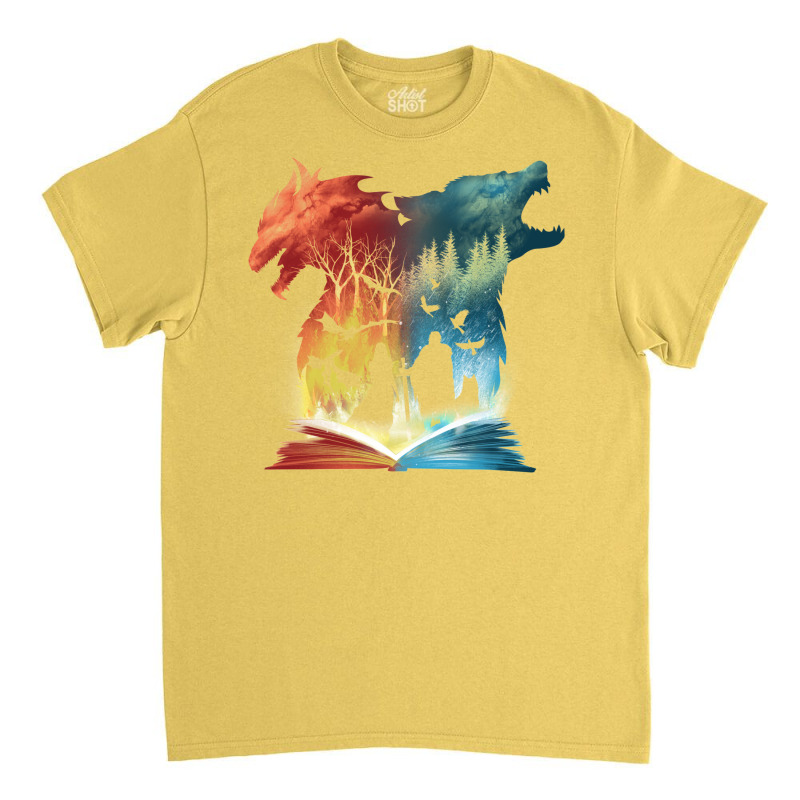 Book Of Fire And Ice Classic T-shirt by yunsanlanyis | Artistshot