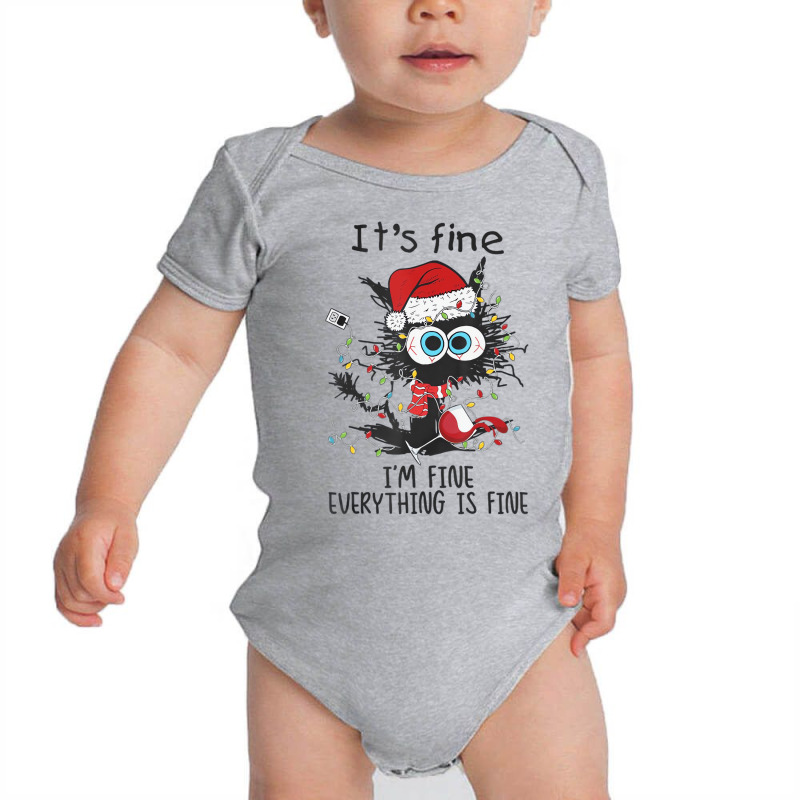 It's Fine I'm Fine Everything Is Fine Wine Glass C Baby Bodysuit | Artistshot