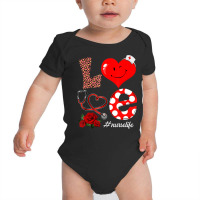 Love Heart Stethoscope Nurse Life Valentine Day 20 Baby Bodysuit | Artistshot