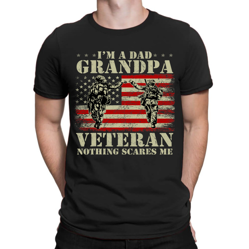 Proud Army Dad Grandpa Gifts With American Flag Ve T-shirt | Artistshot