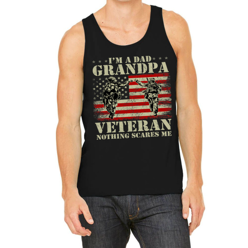 Proud Army Dad Grandpa Gifts With American Flag Ve Tank Top | Artistshot