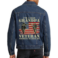 Proud Army Dad Grandpa Gifts With American Flag Ve Men Denim Jacket | Artistshot