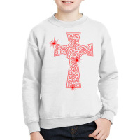 Cross Swirl Easter Rhinestone Bling Happ Easter Me Youth Sweatshirt | Artistshot