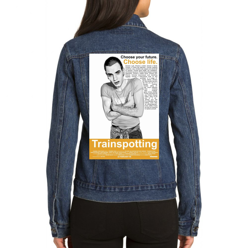 Trainspotting Movie Poster Ladies Denim Jacket by levycarso | Artistshot