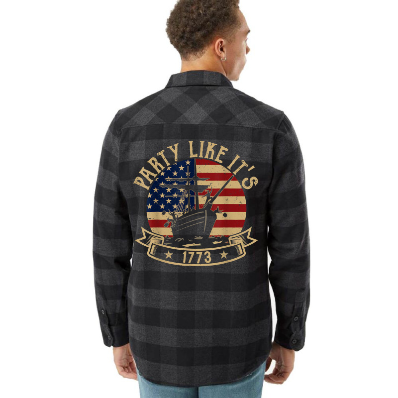 Party Like It's 1773 Funny Us History Boston Tea V Flannel Shirt | Artistshot