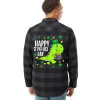 Happy St Pat Trex Day Dino St Patricks Day Toddler Flannel Shirt | Artistshot