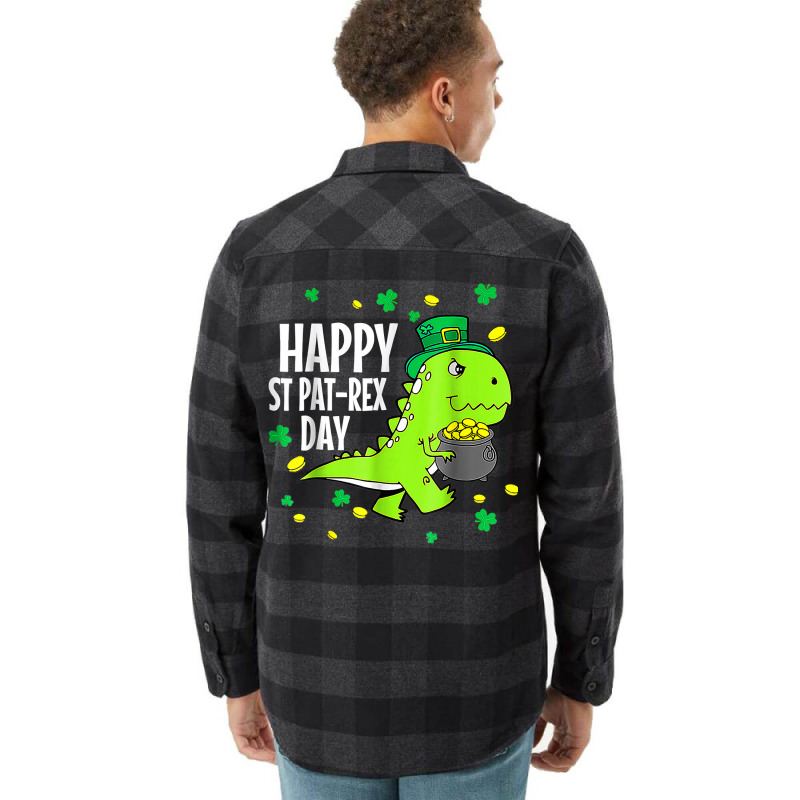 Happy St Pat Trex Day Dino St Patricks Day Toddler Flannel Shirt | Artistshot