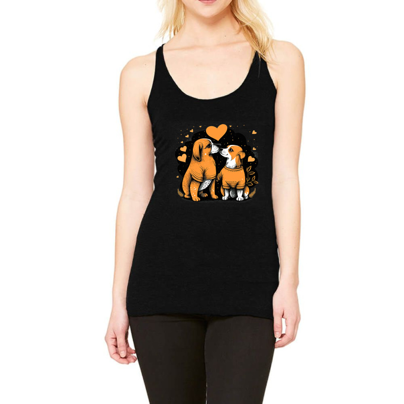 Cute Puppy Couple Happy Valentines Day Corgi Puppi Racerback Tank by JESSICAMARTINA | Artistshot