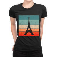 Eiffel Tower Retro Style Vintage T Shirt Ladies Fitted T-shirt | Artistshot