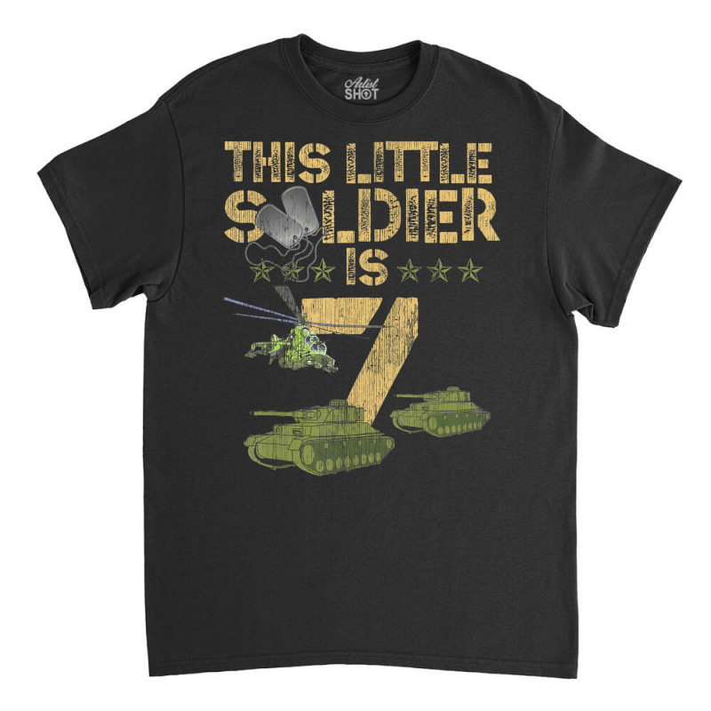 7 Year Old Soldier Birthday Boy 7th Birthday Kids Classic T-shirt | Artistshot