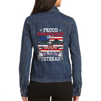 Proud Granddaughter Of A Us Air Force Veteran Mili Ladies Denim Jacket | Artistshot