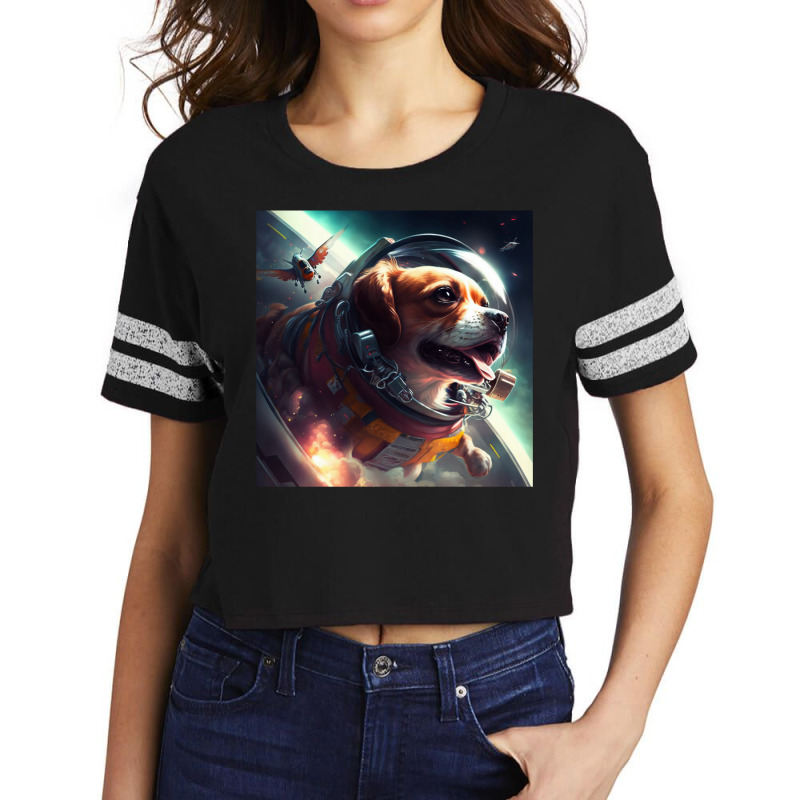 One Small Step For Dog Scorecard Crop Tee by bedzraehrneru | Artistshot