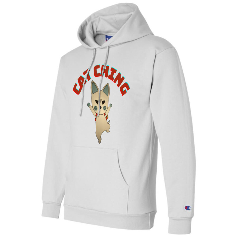 Cat Ching Hero Cat Happy Carrying Money Bag Champion Hoodie | Artistshot