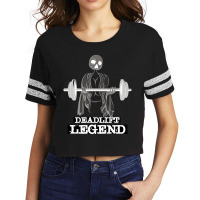 Deadlift Legend Gym Powerlifter Workout Weightlift Scorecard Crop Tee | Artistshot