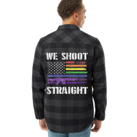 Gay Veteran We Shoot Straight Lgbt Veterans Day Gi Flannel Shirt | Artistshot