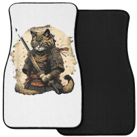 Japanese Cat Samurai Katana Sameowrai Anime T Shir Front Car Mat | Artistshot