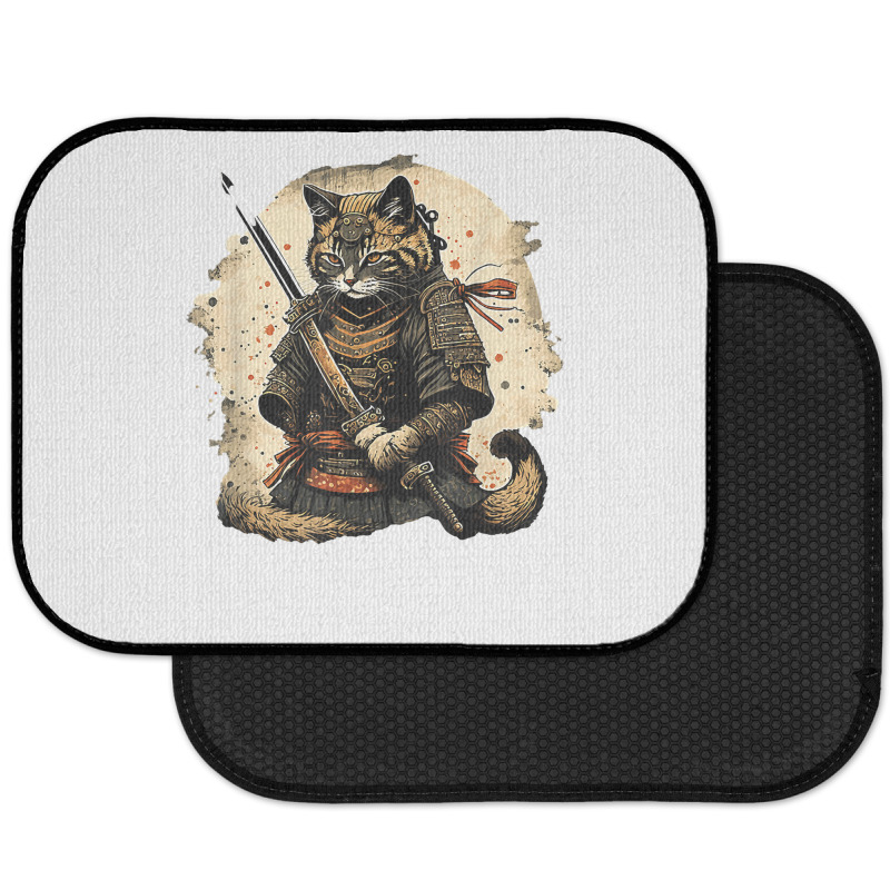 Japanese Cat Samurai Katana Sameowrai Anime T Shir Rear Car Mat | Artistshot