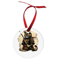 Japanese Cat Samurai Katana Sameowrai Anime T Shir Ornament | Artistshot