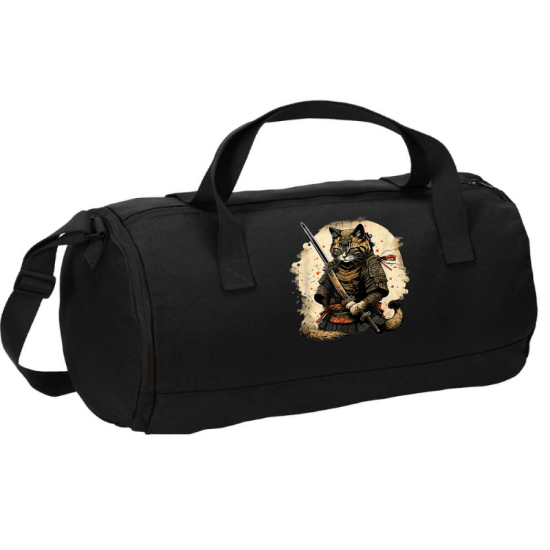 Japanese Cat Samurai Katana Sameowrai Anime T Shir Duffel Bag | Artistshot