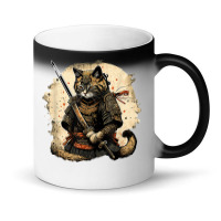 Japanese Cat Samurai Katana Sameowrai Anime T Shir Magic Mug | Artistshot