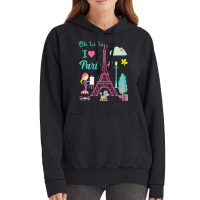 Oh La La I Love Paris Eiffel Tower French Traditio Vintage Hoodie | Artistshot